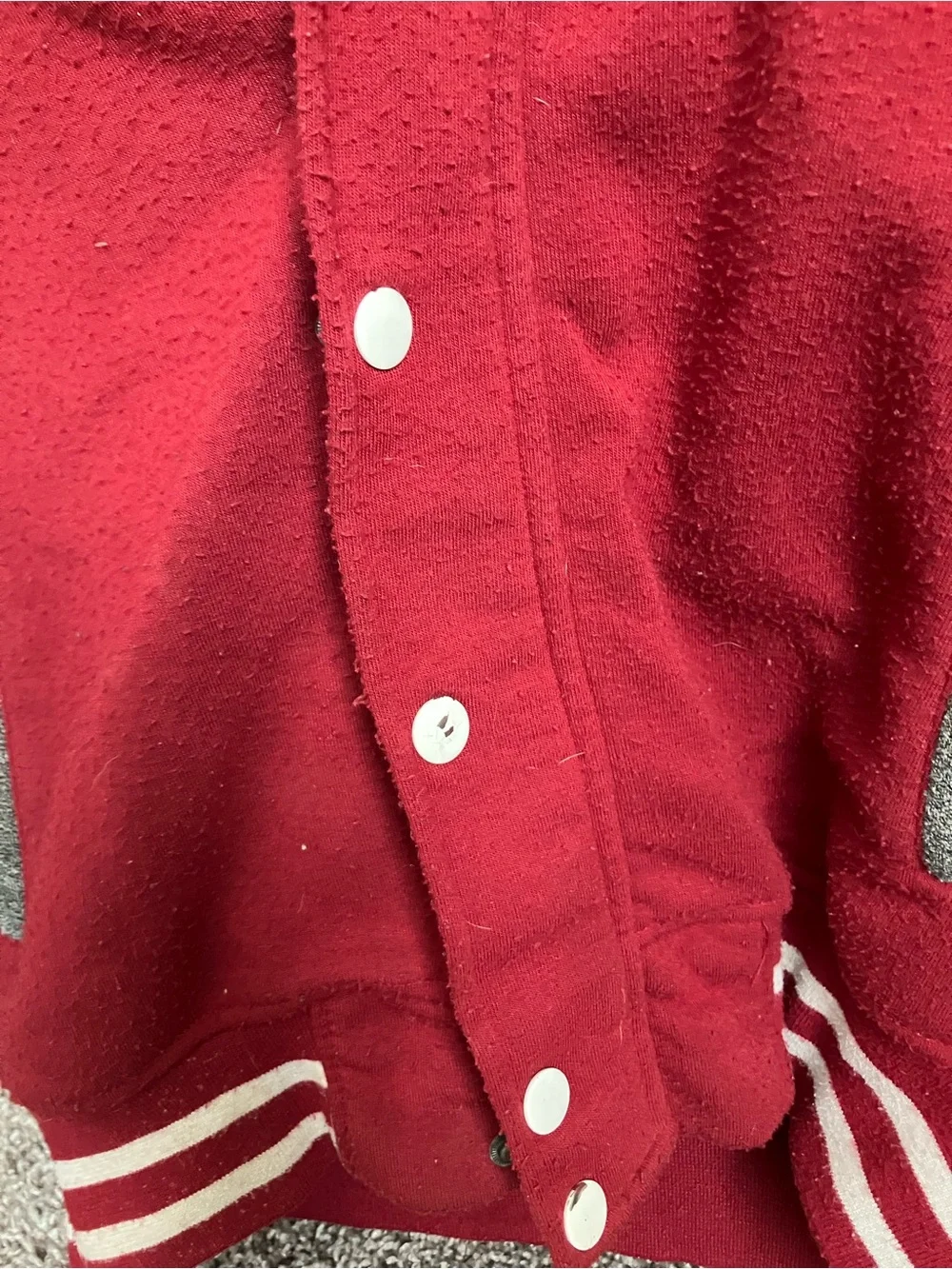 Canada Vintage Red & Gray Hooded Varsity Bomber Jacket